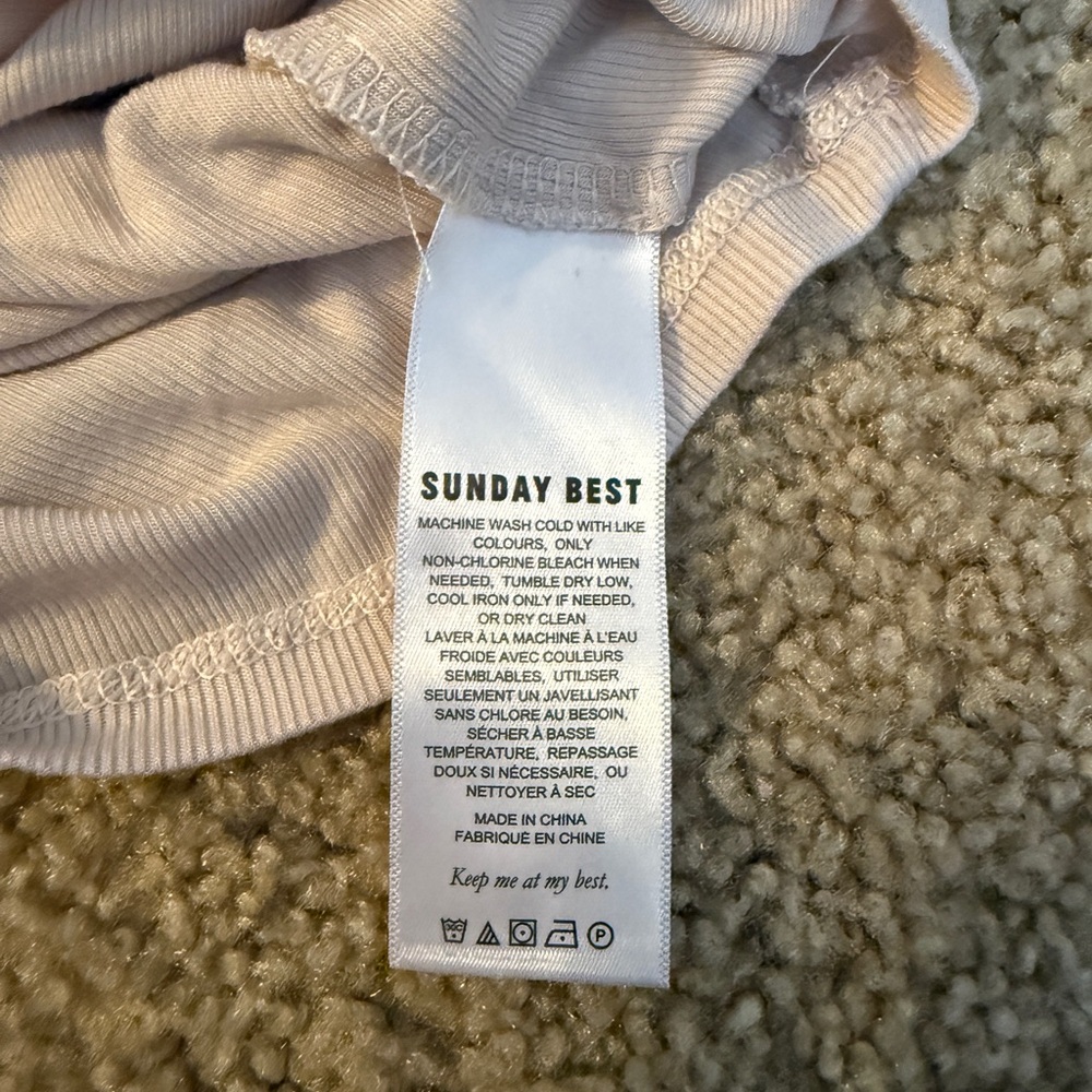 Sunday Best Pale Pink Ribbed Cropped Tank - Picture 4 of 7